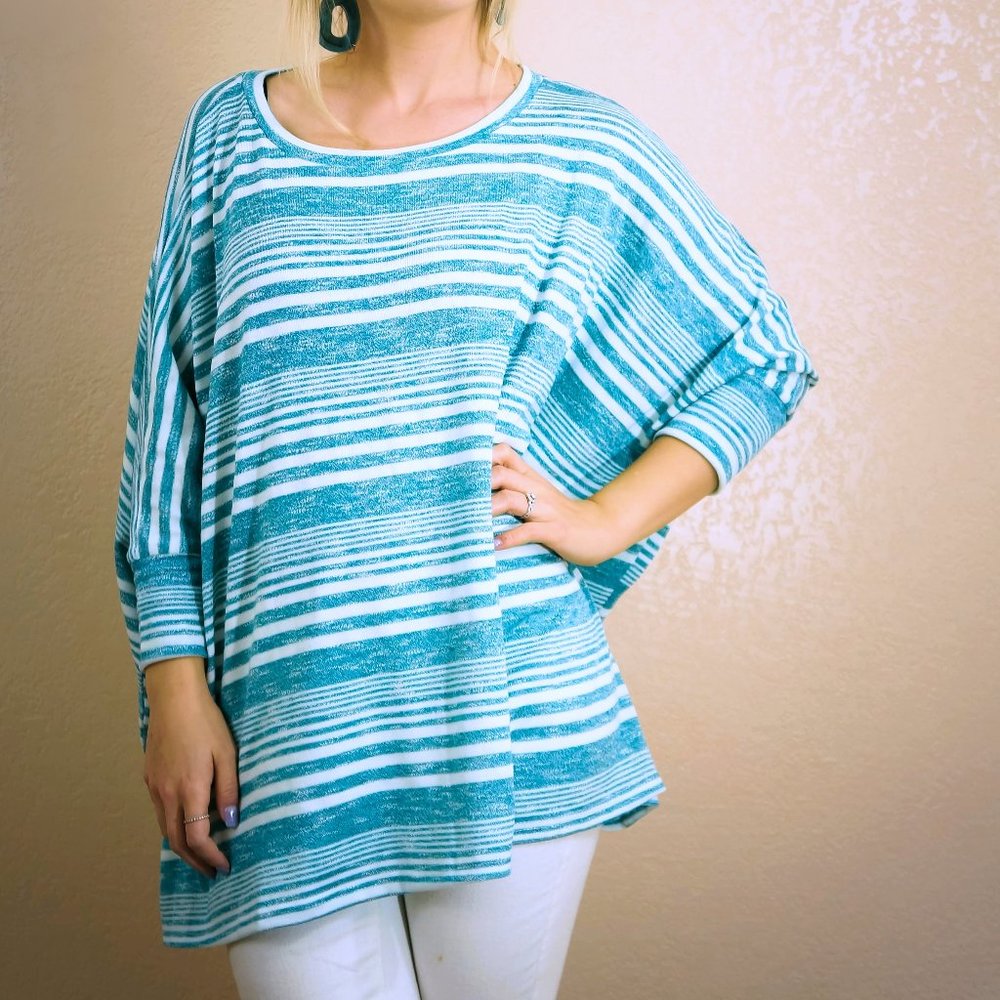 Under The Cabana Teal Blue Top